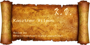 Kasztner Vilmos névjegykártya